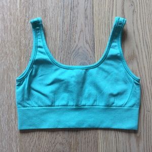 Turquoise sports bra